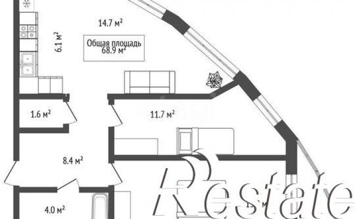 2-комн квартира улица Сибревкома, 9,  д. 9