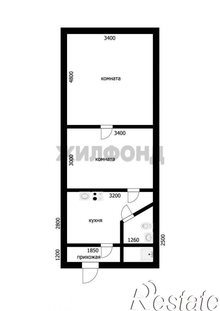 1-комн квартира Бронная улица, д.9