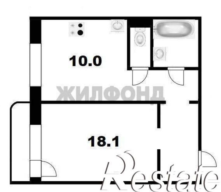 1-комн квартира Полтавская улица, д.19