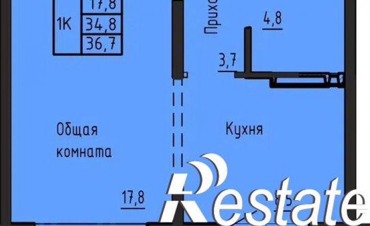 1-комн квартира в новом доме Южно-Чемской жилмассив