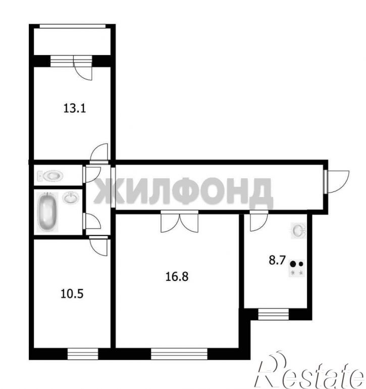 3-комн квартира Сибиряков-Гвардейцев улица, д.59