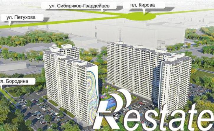 1-комн квартира улица Бородина, 56,  д. 56