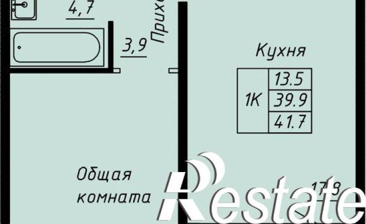1-комн квартира в новом доме Калининский район
