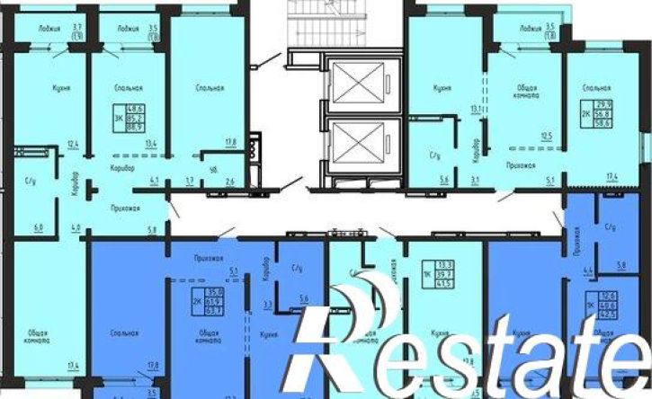 2-комн квартира в новом доме Южно-Чемской жилмассив